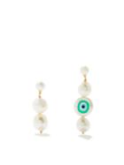 Joolz By Martha Calvo - Evolve Mismatched Pearl & Gold-plated Earrings - Womens - Pearl