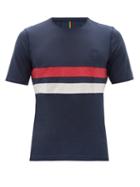 Matchesfashion.com Iffley Road - Cambrian Striped Drirelease-jersey T-shirt - Mens - Navy