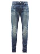 Alexander Mcqueen - Graffiti-embroidered Slim-leg Jeans - Mens - Denim