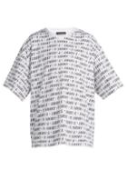 Matchesfashion.com Balenciaga - Oversized V Neck Cotton T Shirt - Mens - White Black