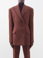 Acne Studios - Jaiba Double-breasted Crepe Suit Jacket - Womens - Brown