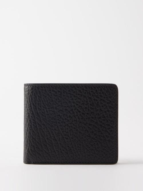 Maison Margiela - Four Stitches Grained Leather Bi-fold Wallet - Mens - Black