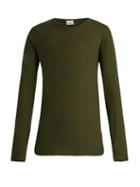 Matchesfashion.com Raey - Long Sleeved Slubby Cotton Jersey T Shirt - Womens - Khaki