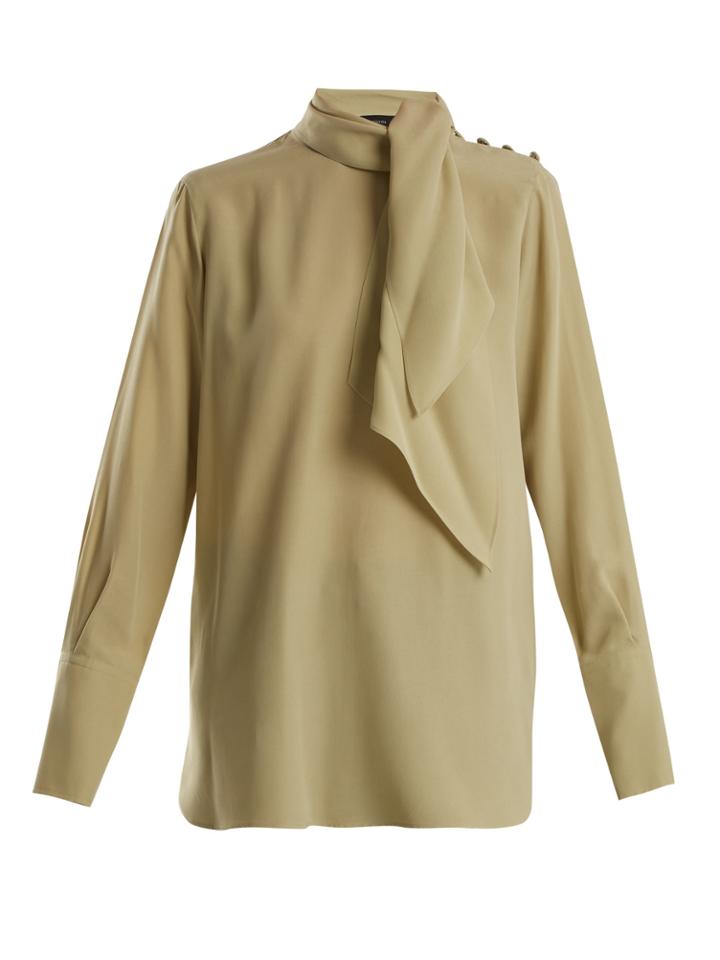 Joseph Geoff Tie-neck Silk Blouse