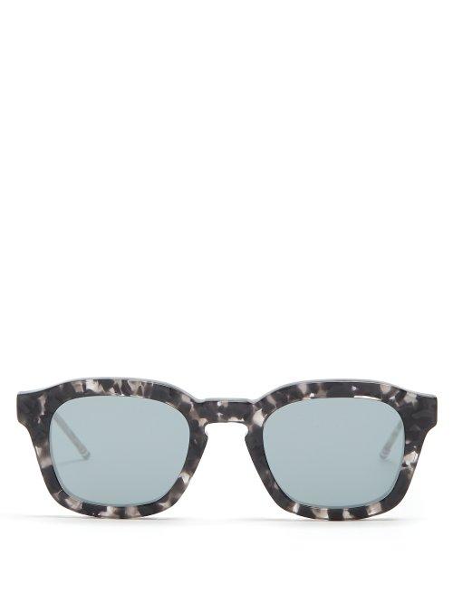 Matchesfashion.com Thom Browne - Square Frame Sunglasses - Mens - Grey