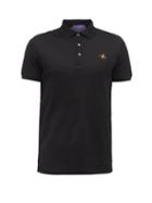 Ralph Lauren Purple Label - Logo-embroidered Cotton-piqu Polo Shirt - Mens - Black