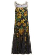 Matchesfashion.com Richard Quinn - Crystal Embellished Tulle Dress - Womens - Yellow Multi