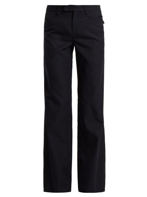 Matchesfashion.com Chlo - Serge High Rise Wool Blend Trousers - Womens - Navy
