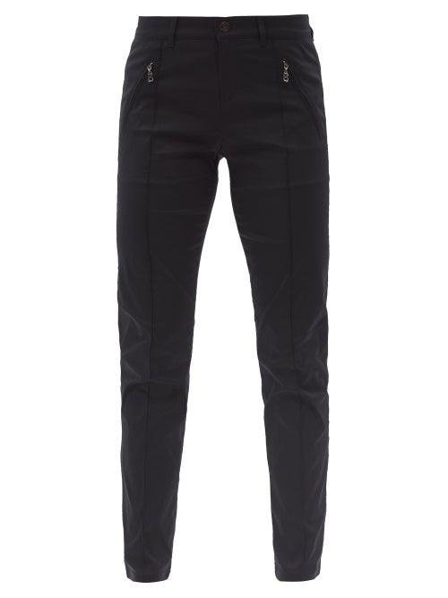 Matchesfashion.com Bogner - Tessy Logo-jacquard Slim-leg Trousers - Womens - Black