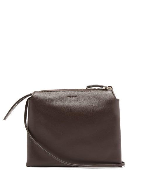 Matchesfashion.com The Row - Nu Twin Mini Leather Cross-body Bag - Womens - Burgundy