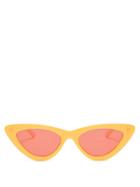 Matchesfashion.com Le Specs - X Adam Selman The Last Lolita Cat Eye Sunglasses - Womens - Orange