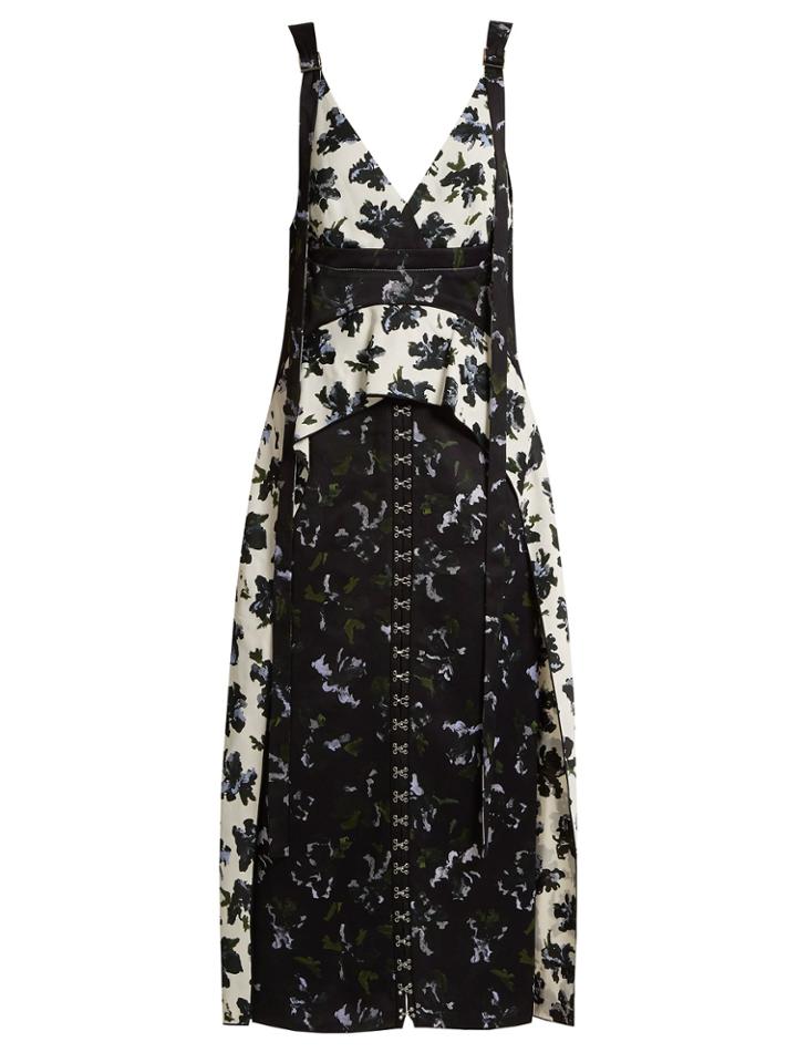 Proenza Schouler Floral-print V-neck Dress