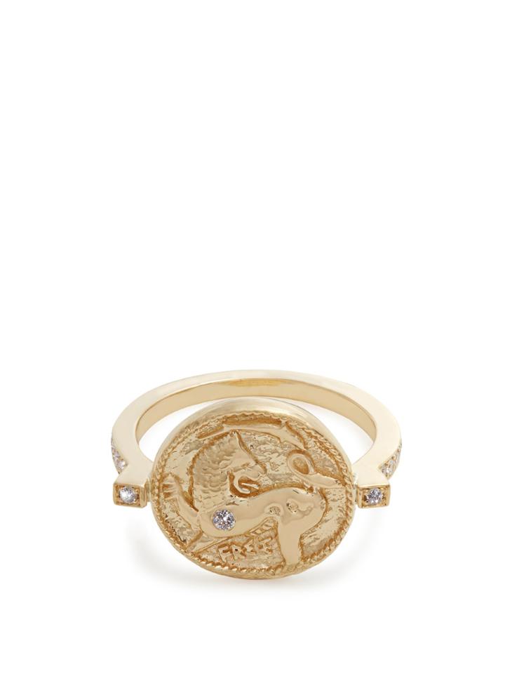 Azlee Animal Kingdom Diamond & Yellow-gold Ring