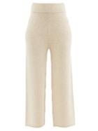 Lauren Manoogian - High-rise Cropped Alpaca Trousers - Womens - Beige
