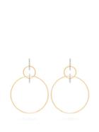 Matchesfashion.com Diane Kordas - 18kt Gold & Diamond Double Hoop Drop Earrings - Womens - Gold