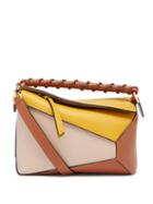 Ladies Bags Loewe - Puzzle Edge Small Grained-leather Cross-body Bag - Womens - Yellow Multi