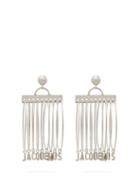 Matchesfashion.com Jacquemus - Logo Charm Multi Hoop Earrings - Womens - Silver