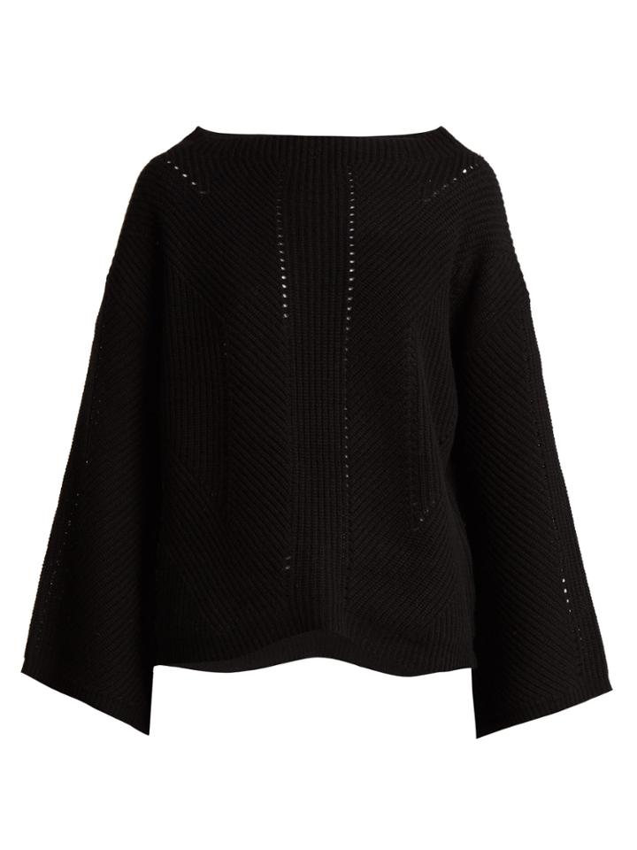 Nili Lotan Leyton Ribbed-knit Cashmere Sweater