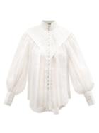 Ladies Beachwear Ale Mais - Halcyon Tucked Ramie Blouse - Womens - Ivory