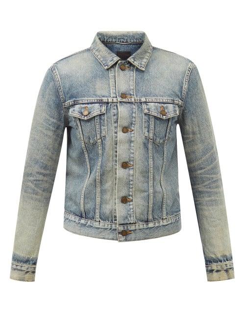 Saint Laurent - Stonewashed Denim Jacket - Mens - Blue