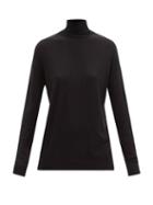 Raey - Roll-neck Fine-knit Merino Wool Sweater - Womens - Black