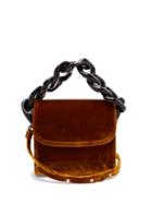 Matchesfashion.com Marques'almeida - Chain Embellished Velvet Cross Body Bag - Womens - Gold Multi