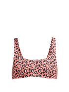 Matchesfashion.com Reina Olga - Rocky Leopard Print Bikini Top - Womens - Pink Multi
