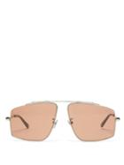 Matchesfashion.com Brioni - Aviator Metal Sunglasses - Mens - Silver