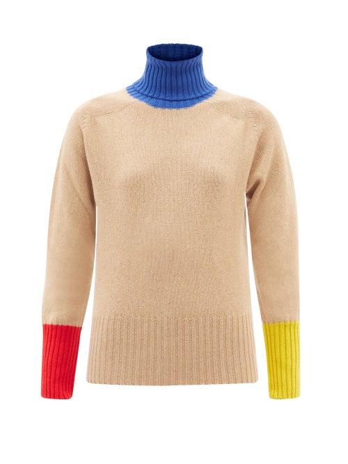 La Fetiche - Rudi Roll-neck Wool Sweater - Womens - Beige