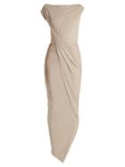 Matchesfashion.com Vivienne Westwood Anglomania - Vian Draped Front Jersey Dress - Womens - Beige