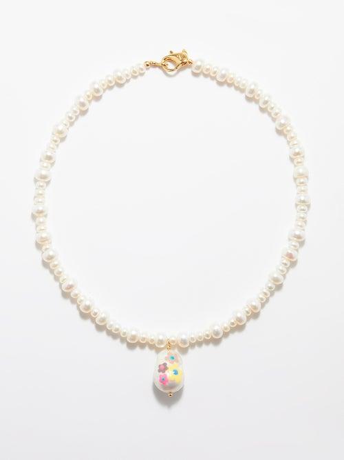 Joolz By Martha Calvo - Blooming Pearl Gold-plated Necklace - Womens - Multi