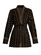 Dodo Bar Or Sendy Embroidered Velvet Kimono Jacket
