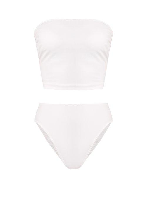 Matchesfashion.com Norma Kamali - Bishop Bandeau Bikini - Womens - White