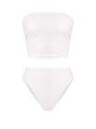 Matchesfashion.com Norma Kamali - Bishop Bandeau Bikini - Womens - White
