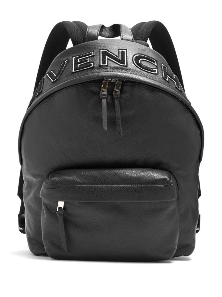 Givenchy Loop-back Embroidered-logo Leather Backpack
