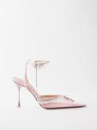Mach & Mach - Sophie 100 Crystal & Faux-pearl Pvc Pumps - Womens - Pink White