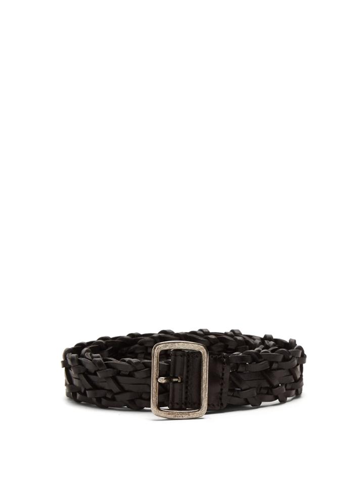 Saint Laurent Woven Leather Belt