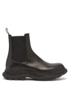 Matchesfashion.com Alexander Mcqueen - Raised-sole Leather Chelsea Boots - Mens - Black