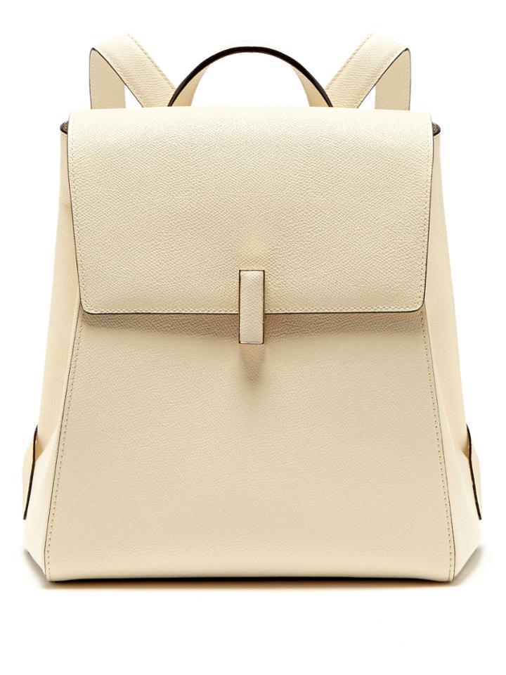 Valextra Iside Saffiano-leather Backpack