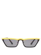 Matchesfashion.com Prada Eyewear - Cat Eye Acetate Sunglasses - Womens - Black Yellow
