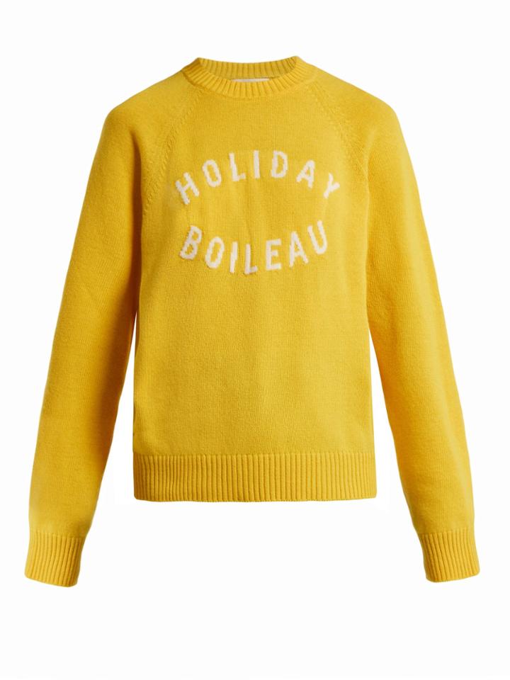 Holiday Logo-intarsia Wool Sweater