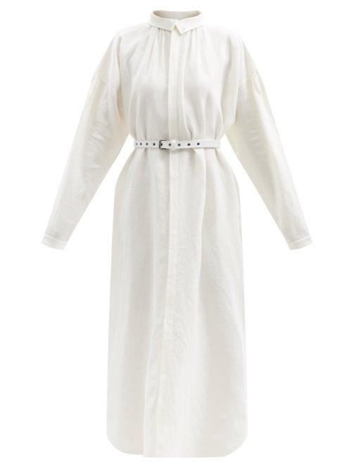 Matchesfashion.com Zanini - Linen Shirt Dress - Womens - Cream