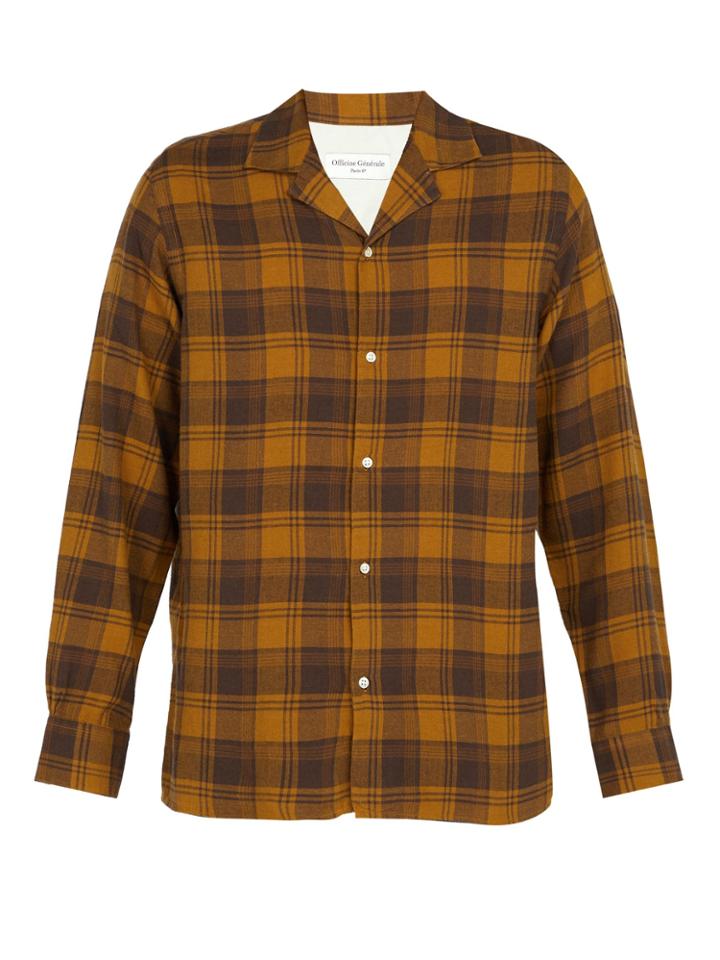 Officine Générale Dario Check Cotton-blend Shirt