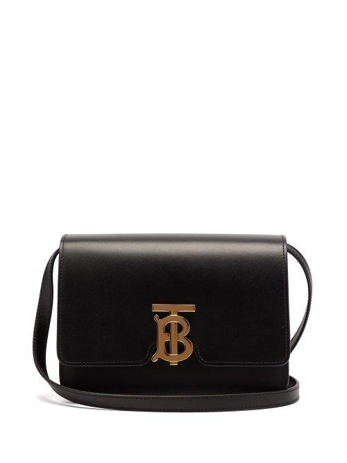 Matchesfashion.com Burberry - Tb Momogram Leather Cross Body Bag - Womens - Black