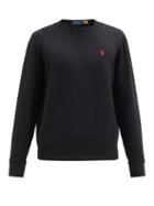 Matchesfashion.com Polo Ralph Lauren - Logo-embroidered Cotton-blend Jersey Sweatshirt - Mens - Black