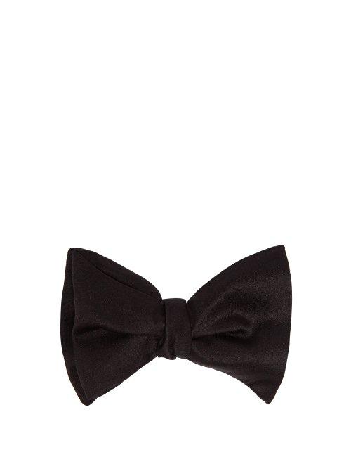 Matchesfashion.com Neil Barrett - Silk Bow Tie - Mens - Black