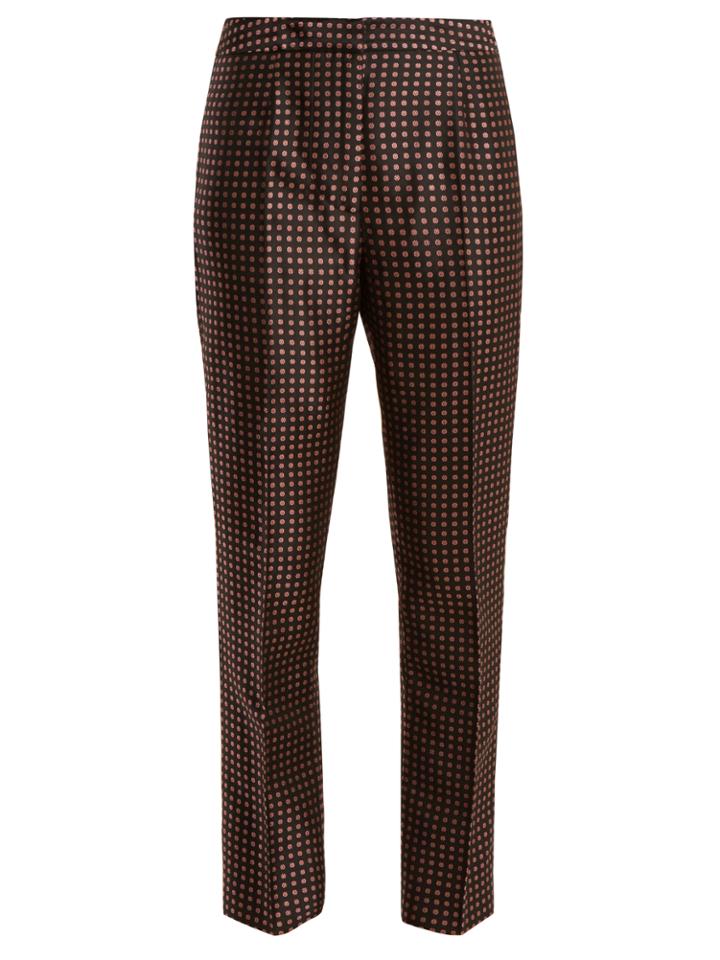 Alexachung Floral-jacquard Straight-leg Trousers