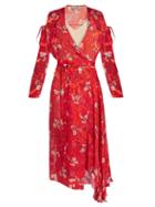 Preen By Thornton Bregazzi Hayett Printed Satin-devor Dress