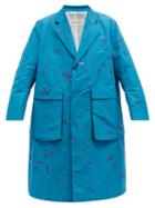 Matchesfashion.com Namacheko - Bargey Single Breasted Printed Coat - Mens - Blue
