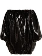 Halpern Off-the-shoulder Sequin-embellished Dress